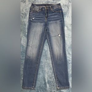 dark wash jeans.